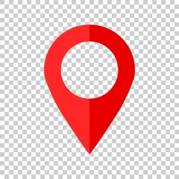 Pin map icon in flat style. Gps navigation vector illustration on isolated ba Ilustración de archivo