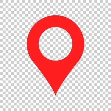 Pin map icon in flat style. Gps navigation vector illustration on isolated ba Ilustración de archivo