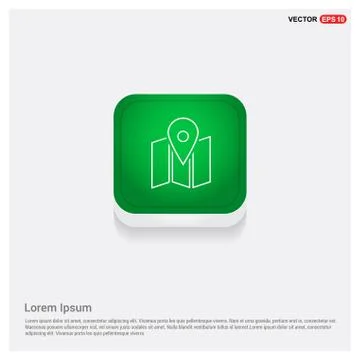 Pin on map icon Green Web Button イラスト素材