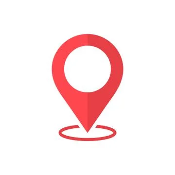 Pin map icon. Location red icon. Vector EPS 10 Stock Illustration