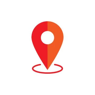 Pin map icon, location symbol Illustrazione stock