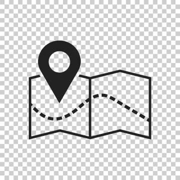 Pin on the map icon. Map gps vector illustration. Stockillustratie