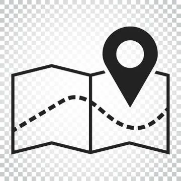 Pin on the map icon. Map gps vector illustration. Simple business concept pic Stock Illustration
