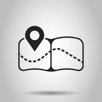 Pin on the map icon. Map gps vector illustration. Ilustración de archivo