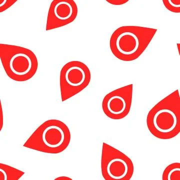 Pin map icon seamless pattern background. Gps navigation concept vector illus 스톡 일러스트