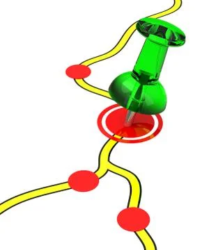 Pin on a map Stock Illustration