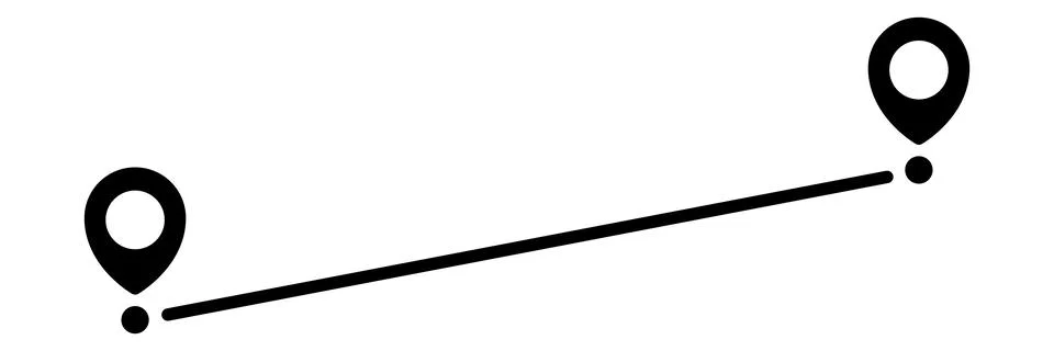 Pin map line. Navigation pointers. 스톡 일러스트
