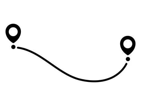 Pin map line. Navigation pointers. イラスト素材