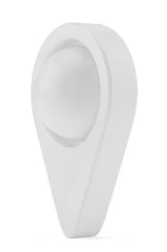 Pin map pointer on isolated white background. 3d rendering. 스톡 일러스트