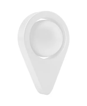 Pin map pointer on isolated white background. 3d rendering. 스톡 일러스트