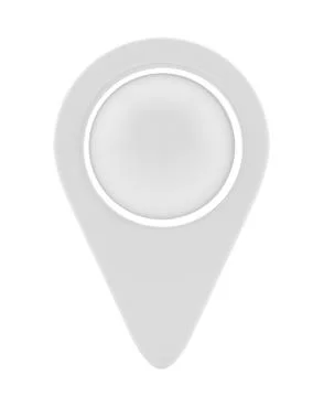 Pin map pointer on isolated white background. 3d rendering. Stock Illustration