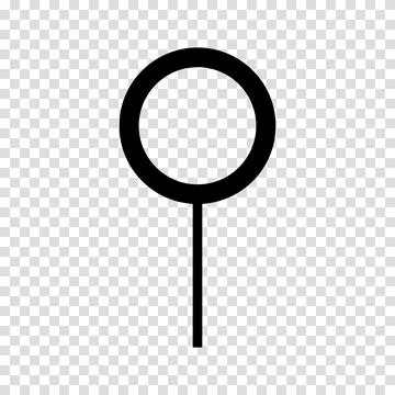 Pin for map sign icon on a transparent background Stock Illustration