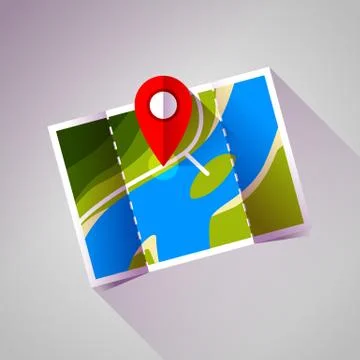 Pin on the map. Vector icon Stock Illustration