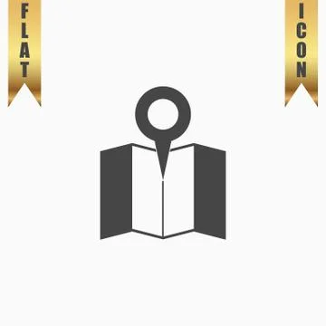 Pin on the map. Vector icon Stock Illustration