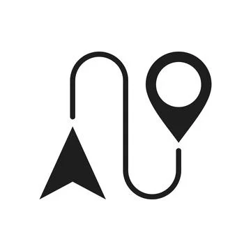 Pin maps icon in flat style. Gps navigation vector illustration on isolated.. Stock Illustration