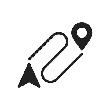 Pin maps icon in flat style. Gps navigation vector illustration on isolated.. Stock Illustration