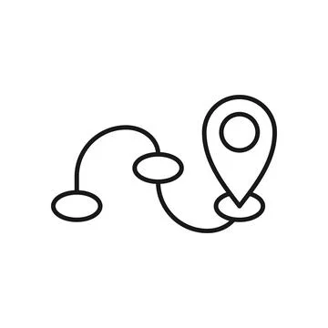 Pin maps icon in flat style. Gps navigation vector illustration on isolated.. Stock Illustration