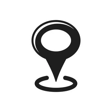 Pin maps icon in flat style. Gps navigation vector illustration on isolated.. Stock Illustration