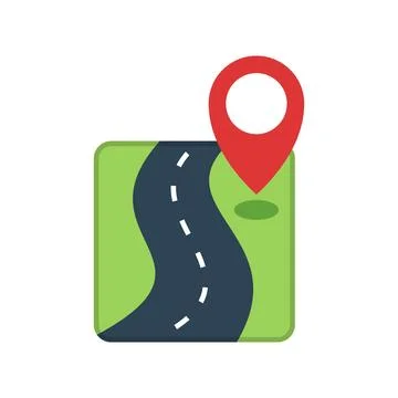 Pin maps icon in flat style. Gps navigation vector illustration on isolated.. Stock Illustration