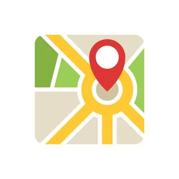 Pin maps icon in flat style. Gps navigation vector illustration on isolated.. Stock Illustration