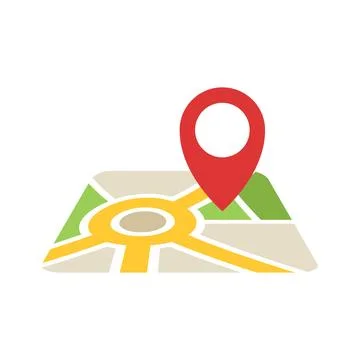 Pin maps icon in flat style. Gps navigation vector illustration on isolated.. Stock Illustration