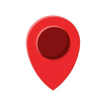 Pin maps icon in flat style. Gps navigation vector illustration on isolated.. Stock Illustration