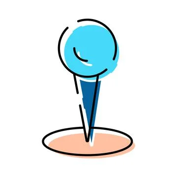Pin marker pointing destination on conceptual map Stock Illustration