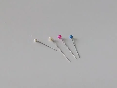 Pin needle image with white background Stock Photos