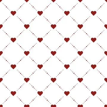 Pin netted with hearts seamless pattern. 스톡 일러스트