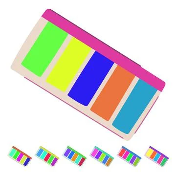 Pin note sticker vector cartoon graphic Stock Illustration