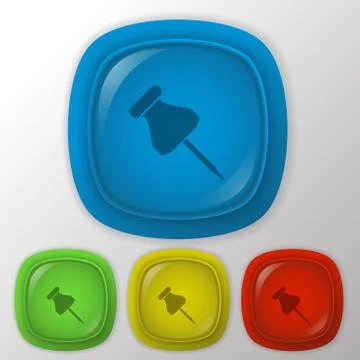 Pin for papers. Stock Illustration