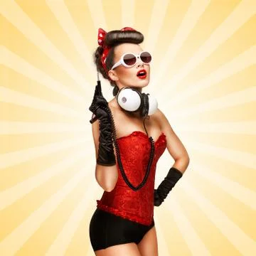 Pin-up party. Stock Photos