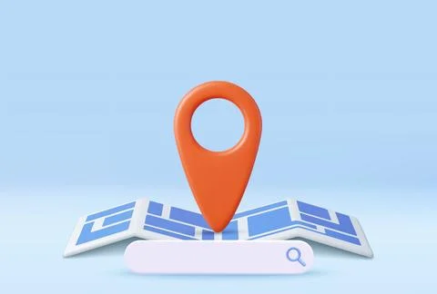 Pin pointer and Map location search GPS Illustrazione stock