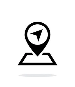 Pin Pointer icon on white background. Stock Illustration