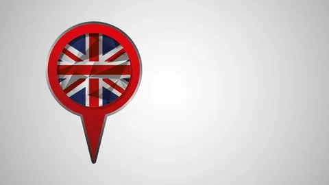 Pin pointer with learn english animation Stock Footage 113384547