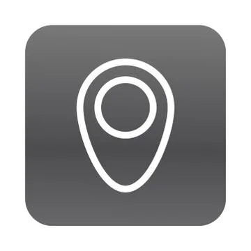 Pin pointer location block gradient style icon Stock Illustration
