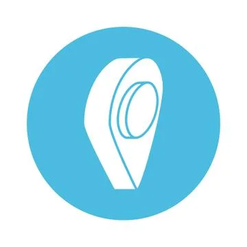 Pin pointer location block style icon Stock Illustration