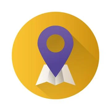 Pin pointer location block style icon Stock Illustration