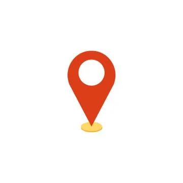 Pin pointer location flat icon Stock Illustration