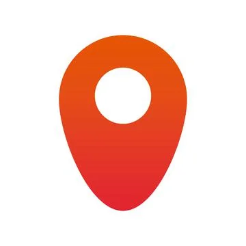 Pin pointer location flat style icon Stock Illustration