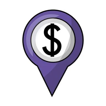 Pin pointer location icon Stock Illustration