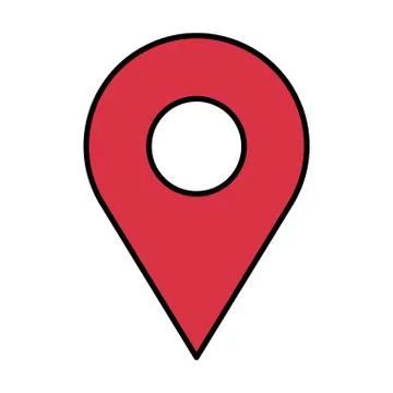 Pin pointer location icon vector illustration Illustrazione stock