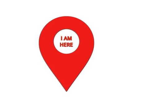 Pin pointer location. Stock Illustration