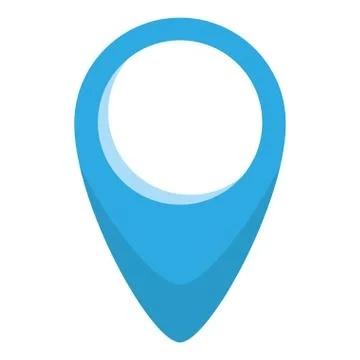 Pin pointer location isolated icon Illustrazione stock