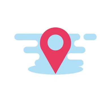 Pin pointer location isolated icon Illustrazione stock