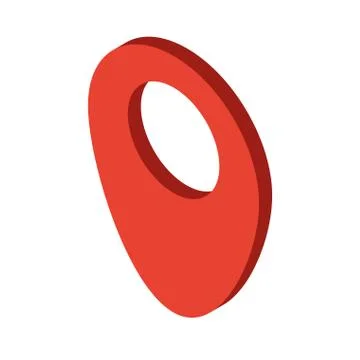 Pin pointer location isolated icon Stock Illustration