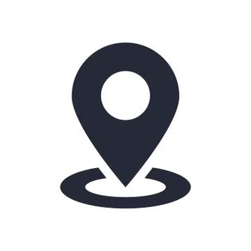 Pin pointer location isolated icon Stock Illustration