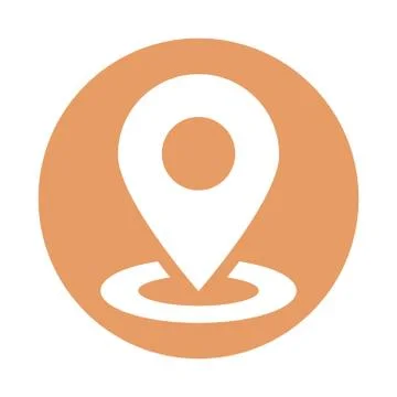 Pin pointer location isolated icon Stock Illustration