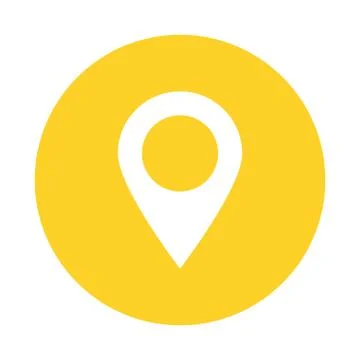 Pin pointer location isolated icon Stock Illustration