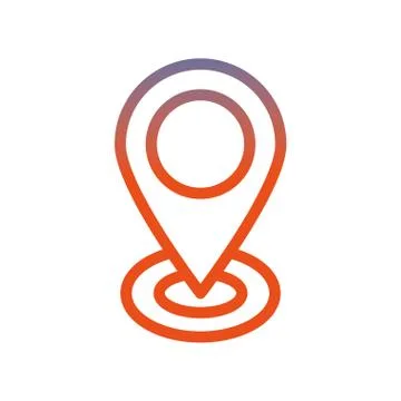 Pin pointer location isolated icon Stock Illustration